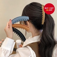 Frosted Claw Clip with Teeth, Simple Style Banana Ponytail Hair Clip for Women's Accessories Klips R