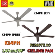 KDK CEILING FAN 56'' 5 BLADE REMOTE DC MOTOR K14PH