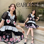 MYT x BLT BRAND : [BT185] : Carousel Black : Dress เดรสสีดำลายต้าวโพนี่