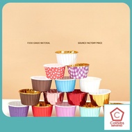 Colorful Cupcake Liner 50pcs Foil Cupcake Liner Baking Muffin Greaseproof Liner High temp resistant
