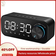 Wireless Bluetooth 5.0 LED Alarm Clock Speaker, Support TF Card FM Radio, Bedroom USB Alarm Clock, LED Time Display