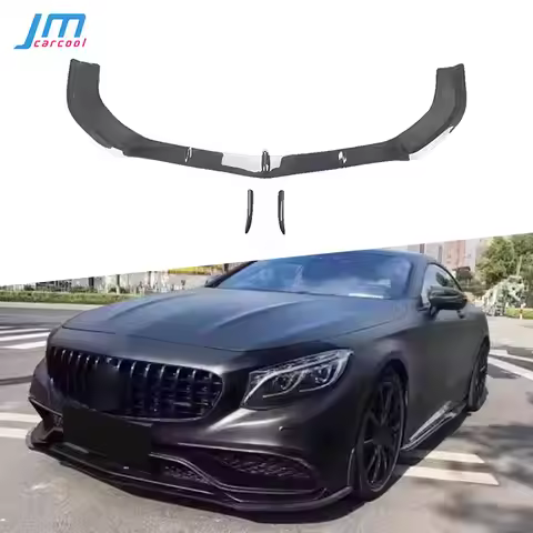 Real Carbon Fiber Front Lip Spoiler for Benz S Class W217 C217 S63 S65 for AMG Coupe 2014-2017 Head 
