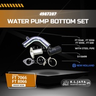 NEW HOLLAND WATER PUMP BOTTOM SET WITH STEEL PIPE 4987287 FIAT 640 FIAT 8066[TRACTOR SPARE PARTS]