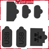WIN 6 in 1 Dust Plug Game Console Host Silicone Dust Protector for NS2 LAN Type C USB Port Dustproof