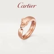 Fashion [Ready Stock] Cartier Cartier Cheetah Series Rose Gold Gemstone Ring FCXC