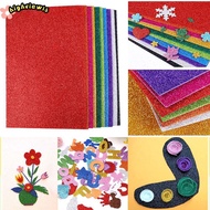 HIGHVIEWLS Handmade Paper, Thick A4 Glitter Foam Paper, DIY Flash Colorful EVA Cardstock Decorations