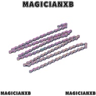 MAGICIANXB Bicycle Chain, 10 Speed Manganese Steel Rainbow Chain, Durable High Strength with Buckle 