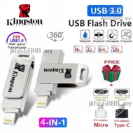 OTG USB3.0 Flash Drive 2TB 1TB 512GB 4in1 Pendrive for i/phone 256gb 128gb 64gb 32gb 16gb Lightning 