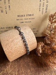 手作銀飾—舊潮 Worn Tide 925純銀 手工手鍊 硫化處理 925純銀