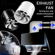 SUERHD Exhaust Fan, 4'' 6'' Air Ventilation Mute Exhaust Fan, Powerful Black White Super Suction Pipe Toilet Ceiling Booster Household Kitchen