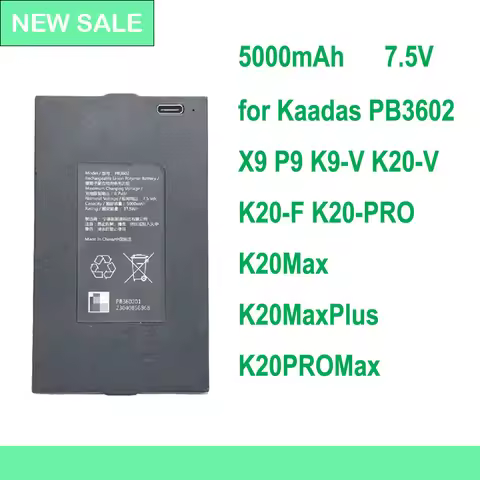 Efficient Reliable 5000mAh for Kaadas PB3602 X9 P9 K9-V K20-PRO K20Max K20MaxPlus K20-V K20-F K20PRO