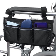 Multiple Pockets Wheelchair Bag Wheelchair Side Bag Waterproof for Mobility Transport