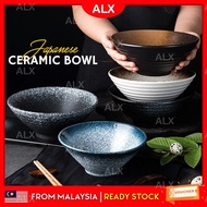 ALX BORONG MALAYSIA Japanese Tableware Ramen Noodle Bowl Ceramic Dinnerware Porcelain Bowl Microwave Oven Safe Mangkuk S
