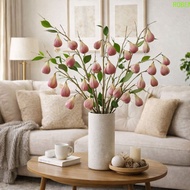 ROBEN Artificial Fig Branch, 5 Heads Plastic Fig Tree Branch, Reusable with Leaves Exquisite Handmad