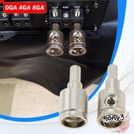 JONY Car Audio Connector, Gold Silver 0GA 4GA 8GA Car Speaker Wire Terminal,  Pure Copper Wire Reduc