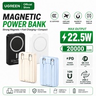 【3C certification】UGREEN 22.5W Magnetic Powerbank 20000mAh Portable Wireless Powerbank Fast Charging