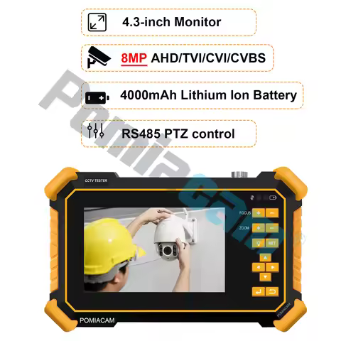 CCTV Camera Tester 8MP CVI TVI AHD CCTV Tester HD Security Video Camera Tester Tool 4000 mAh battery