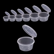 Hinged Cup - (50pcs) Take Away Mini Container with Lid 0.5 oz 1 oz 1.5 oz 2 oz 3 oz 4oz Sauce Cup