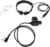 Pdflie Laryngophone Earpiece Throat Mic Headset with 2 Pin U94 PTT Compatible with Kenwood Retevis A