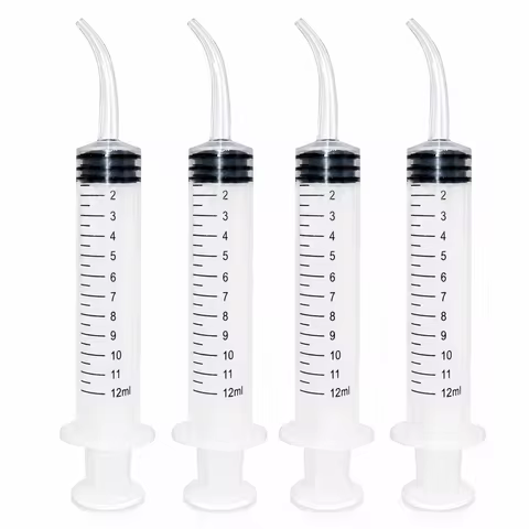 4 Pack Pet Feeding Syringes for Cats & Dogs, 12ml Puppy Kitten Milk Feeder, Pet Medicine Syringe Dis