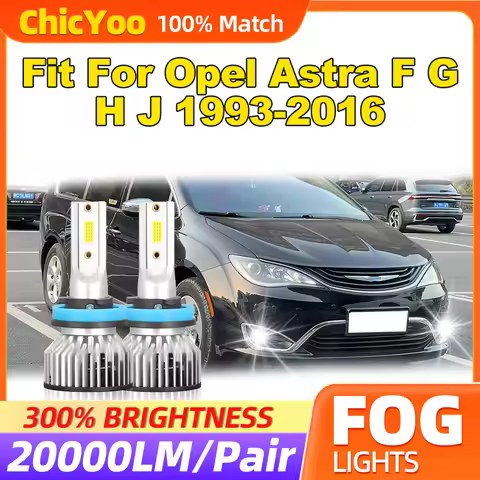 Fit For Opel Astra F G H J 1993-2013 2014 2015 2016 20000LM Fog Lamps 60W Canbus LED Fog Lights 12V 