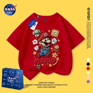 High-Quality Ready Stock COD Children's Short-Sleeved T-Shirt Half-Sleeved Top Boys Girls Round Neck