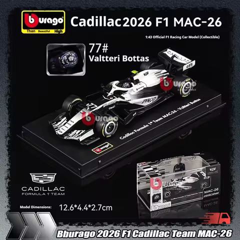 Bburago 1:43 F1 2026 Ferrari Sf-26 44-Hamilton Cadillac-Mac26 Amg-W17 12-Antonell Red Bull 30 Amr26 