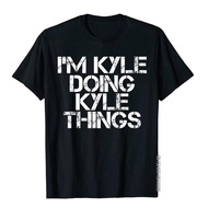 I'm KYLE DOING KYLE THINGS Shirt Funny Christmas Gift Idea s Plain Leisure Cotton Men's T-Shirts Fashionable Tops Tee