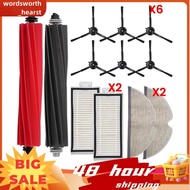 12PCS for  Q8 Max+/Q8 Max/Q5 Pro/Q5 Pro+ Robot Vacuum Replacement Parts Roller Side Brushes Filters 
