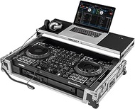 Odyssey DDJ-FLX10 1U Flight Case with Glide Style Laptop Platform and Corner Wheels