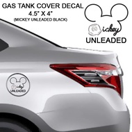 Gas Tank Cover Decal Car Sticker - Mickey Unleaded Black