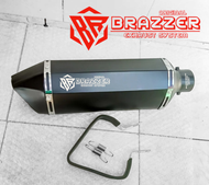 knalpot racing motor original BRAZZER EXHAUST SLINCER ONLY inlet 50 suara ngebas adem knalpot racing