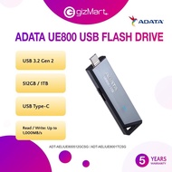 ADATA Elite UE800 Type-C USB 3.2 Gen 2 Portable USB Flash Drive with Landyard hole 512GB/1TB - Up to