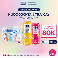 Thùng 12 lon Chill Cocktail mix vị 330ml/lon (độ cồn 3%)