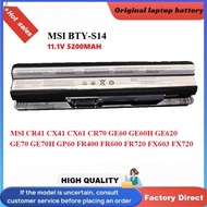 MSI CR41 CX41 CX61 CR70 GE60 GE60H GE620 GE70 GE70H GP60 FR400 FR600 FR720 FX603 FX720 MSI BTY-S14 B