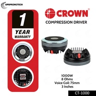 CROWN 1000W 8Ohms Compression Driver with 75mm Voice Coil - CT-1000