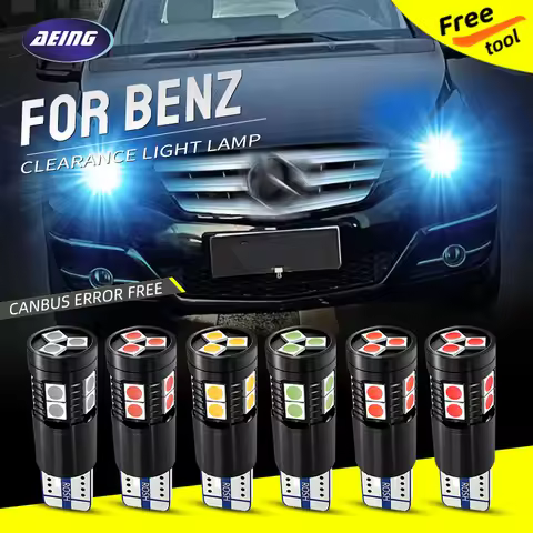 2×T10 W5W LED Clearance Side Marker Light Bulb No Error For Mercedes-Benz A/B/GLC-Class CLS W168 W16