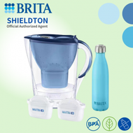 BRITA - Marella 2.4L 藍色濾水壺內含2件濾芯及限量版濾水瓶套裝