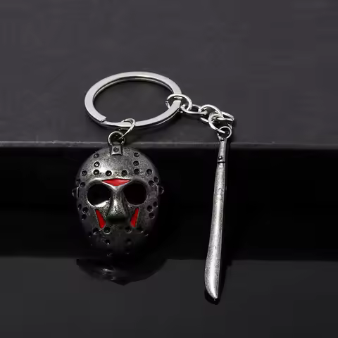New Horror Movie Friday Jason Voorhees Mask Machete Alloy Key Chains Keychain Key Chain Key Ring Jew