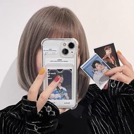 Sunny เคสใสลายมีช่องใส่บัตร เคสนิ่ม สำหรับ ไอโฟน11 11pro Max i12 12proMax i13 proMax i14 14proMax i1