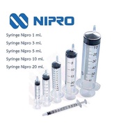 กระบอกฉีดยา Nipro Disposable Syringe [ขนาด 1 ชิ้น] 1ml 3ml 5ml 10ml 20ml 50ml ไซริงค์นิโปร ไซริงค์พลาสติก