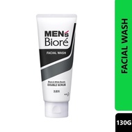 Biore Men's Black and White Double Scrub Facial Wash 130g