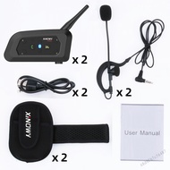 1 PCSV6 Plus Helmet Motorcycle Intercom 1500m ระบบการสื่อสารบลูทู ธ การลดเสียงรบกวน