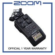 Zoom H6 Black 6-Input / 6-Track Portable Handy Recorder with Single Mic Capsule (Black) 2020 EDITION
