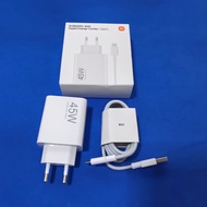 Xiaomi | Xiaomi 45W Fast Charger QC3.0 Quick Charge EU Adapter 6A 1M Type C Cable For Redmi Note 14