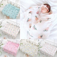 ✥0-5 Yrs(120cm x 110cm) 2 Layers Ultra Soft Cotton Gauze Towel Blanket bedung bayi lampin Selimut Napkin❄