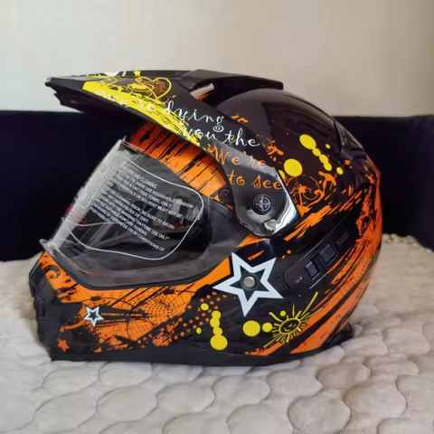 Dot Approved Full Face Motorcycle Helmet Racing Helmet Double Motocross Off Road Helmet Casco De Mot