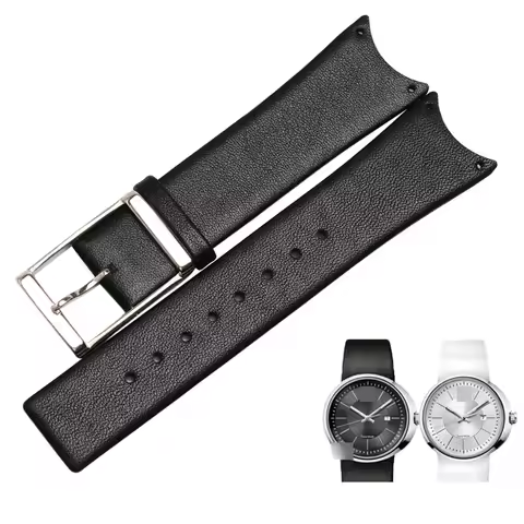 MAIKES Top Quality Genuine Calf Leather Watch Band Red Watchband Case For CK Calvin Klein KOV231 Wat