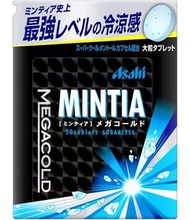 (訂購) 日本製造 Asahi MINTIA  Megacold 大粒冰涼薄荷糖 50粒 (4包裝)
