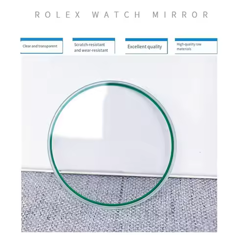 Green Mineral Glass For Rolex MilGauss 116400GV Sapphire Flat Slotted Mirror 32.65mm * 1.8mm Crystal